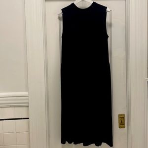 Eileen Fisher black sleeveless tencel dress